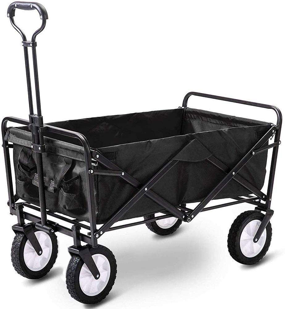 Foldable Collapsible Wagon Cart Garden Beach Outdoor Shopping Trolley Fishing Camping