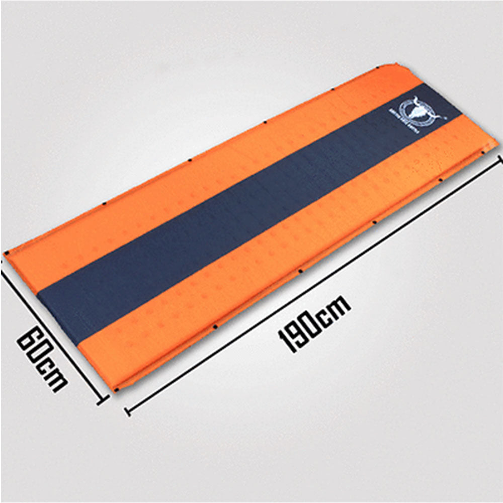 Self Inflating Mattress Sleeping Mat Air Bed Camping Camp Hiking Joinable Single - orange