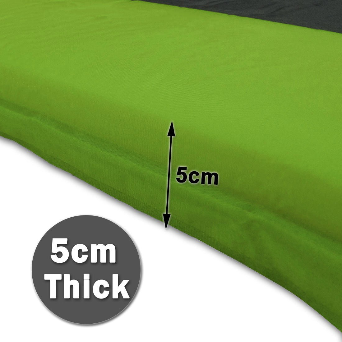 Double Self Inflating Mattress Sleeping Mat Air Bed Camping Hiking Joinable - green