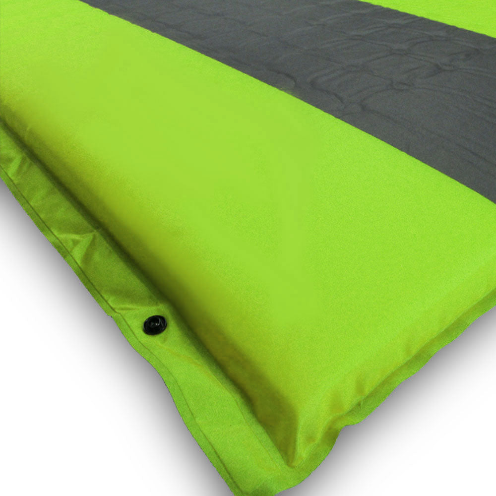 Self Inflating Mattress Sleeping Pad Mat Air Bed Camping Camp Hiking Joinable - green