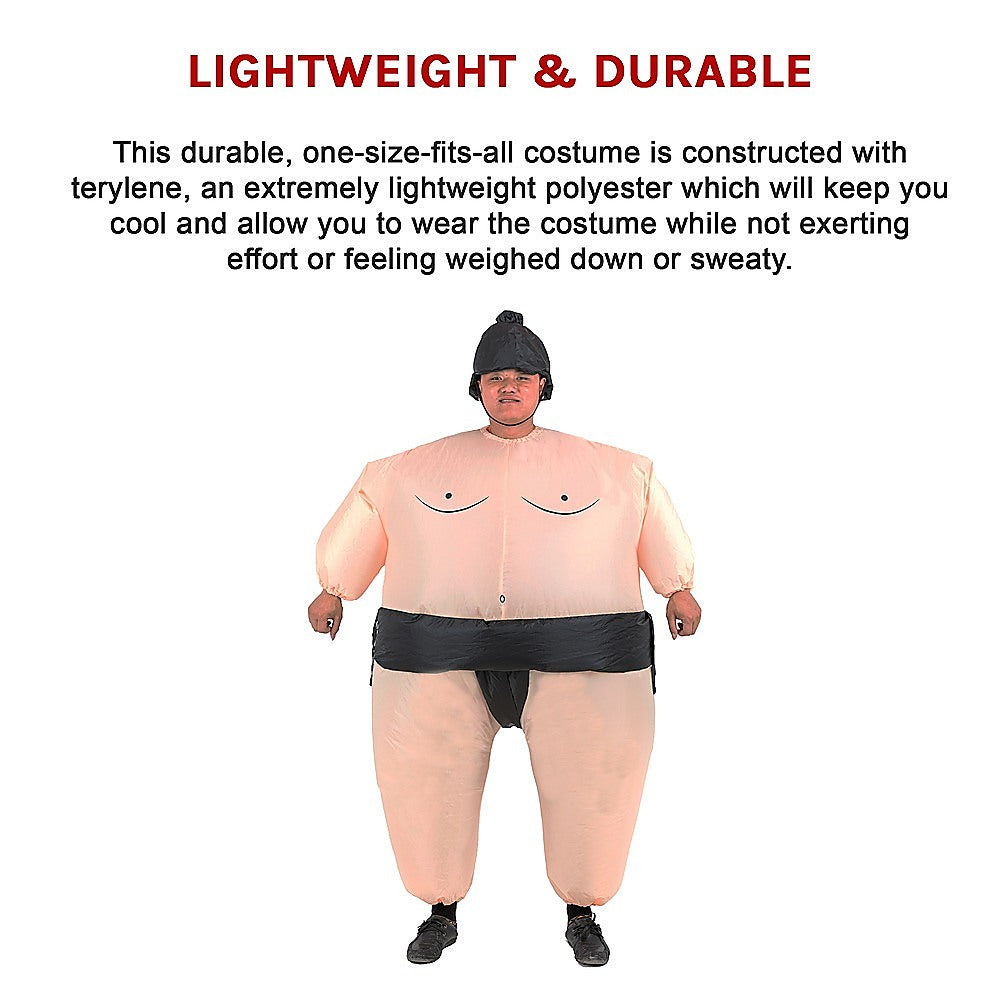 Lightweight Terylene Sumo Inflatable Costume with Fan