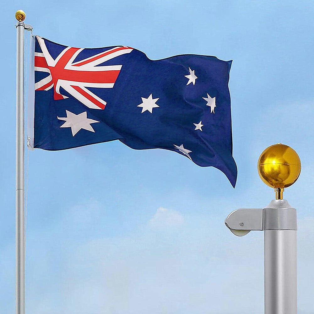 6.0m Aluminium Flag Pole Kit with Australian Flag