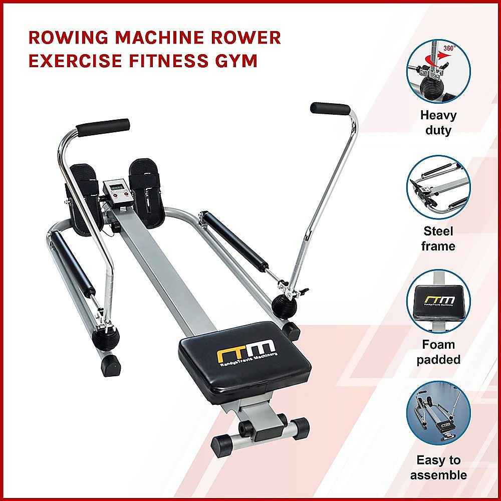 Adjustable Hydraulic Rowing Machine with Display