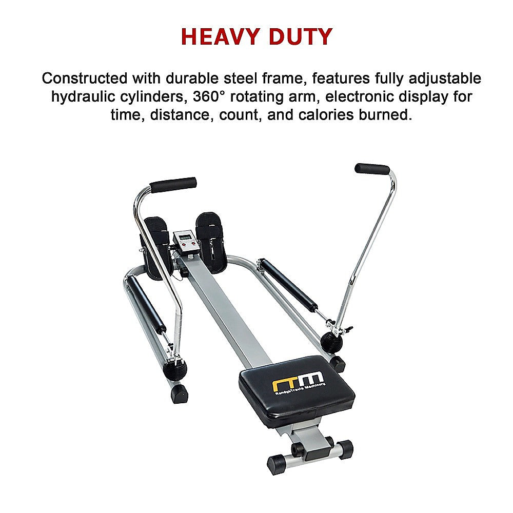 Adjustable Hydraulic Rowing Machine with Display