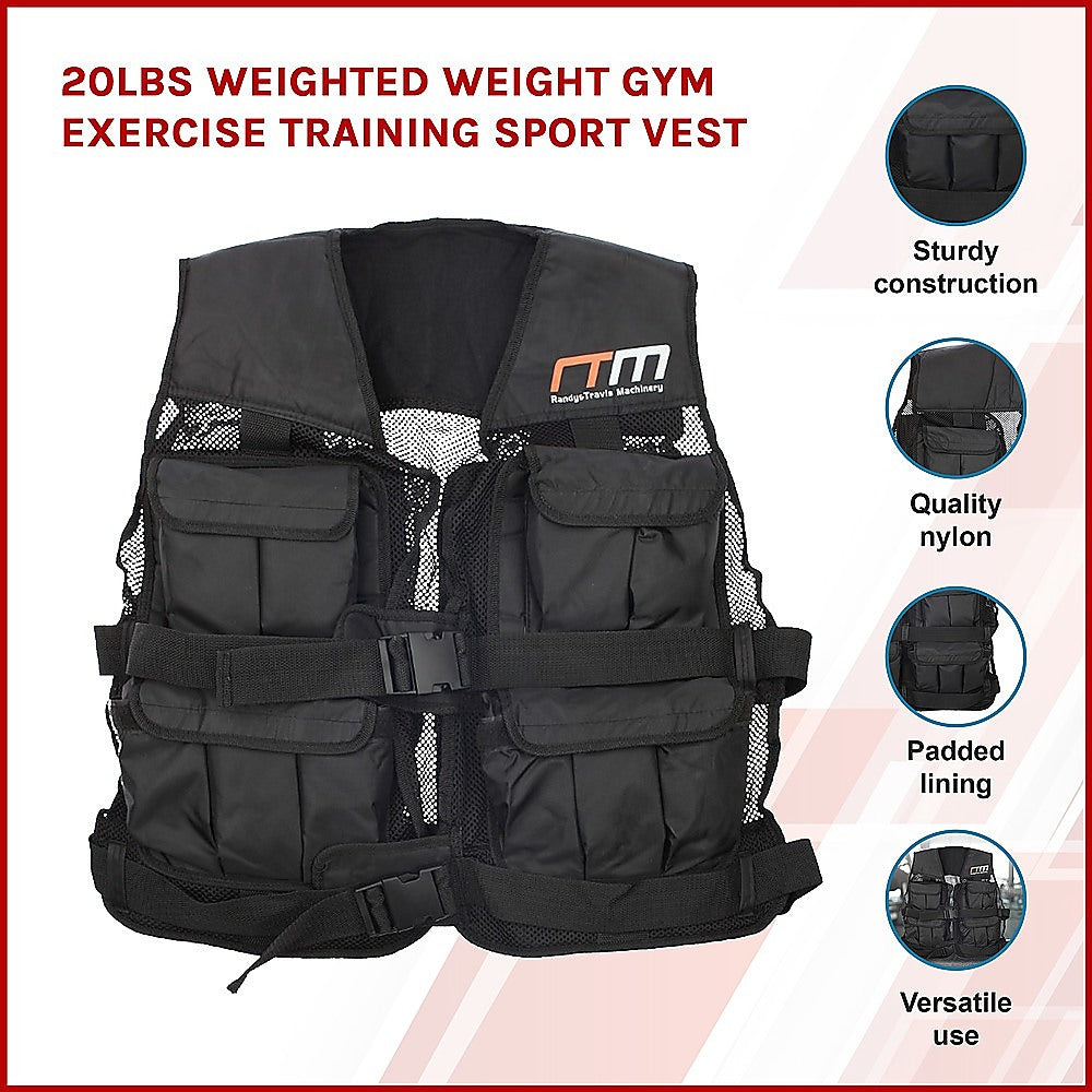 20LBS Adjustable Training Vest with Reflective Material