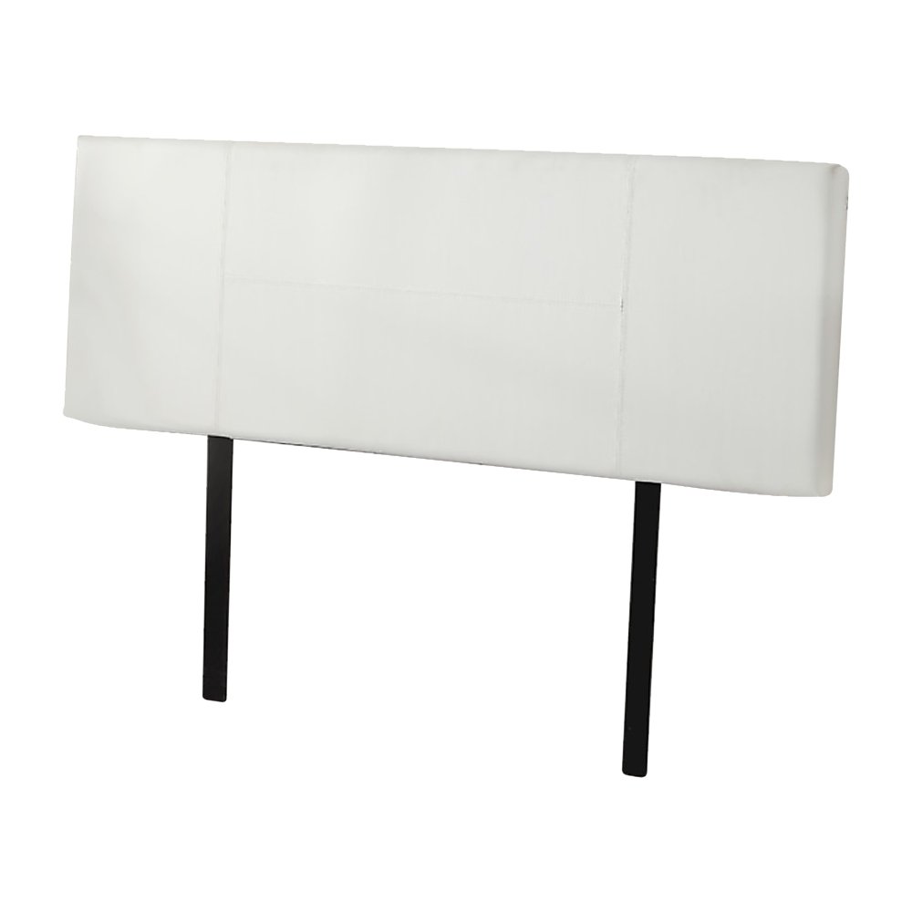 Modern White PU Leather Double Bed Headboard - Custom Height