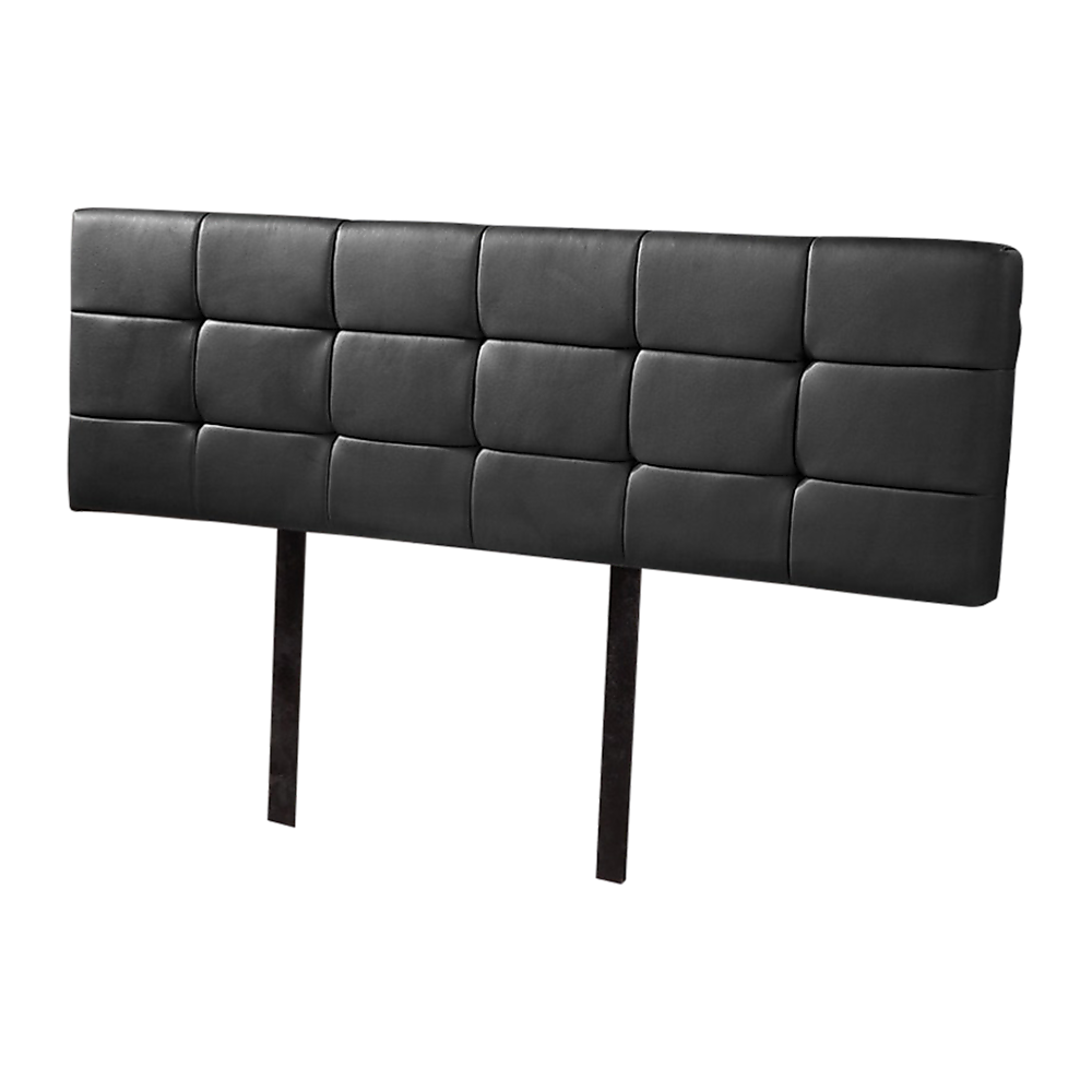 Adjustable PU Leather King Bed Headboard - Black