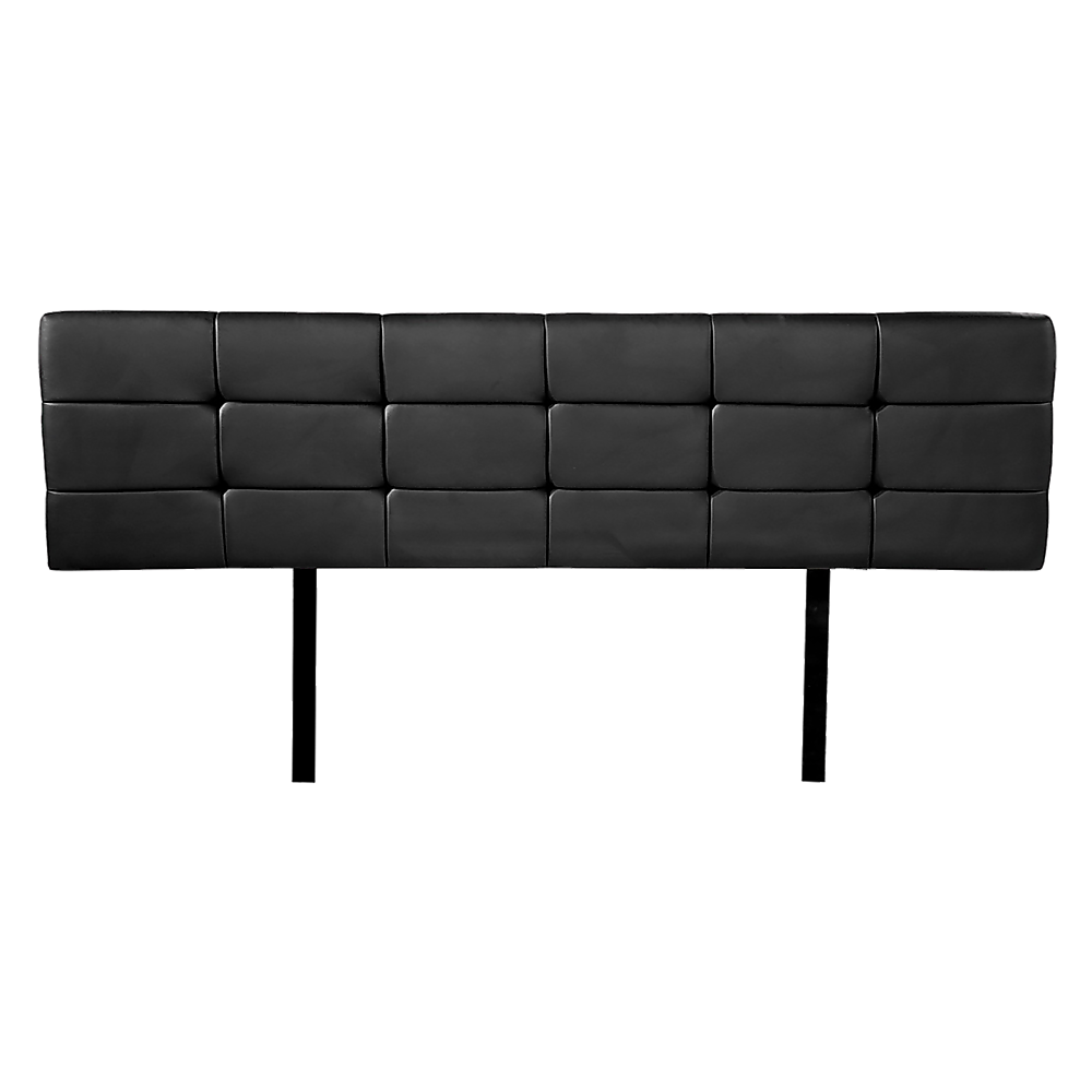 Adjustable PU Leather King Bed Headboard - Black