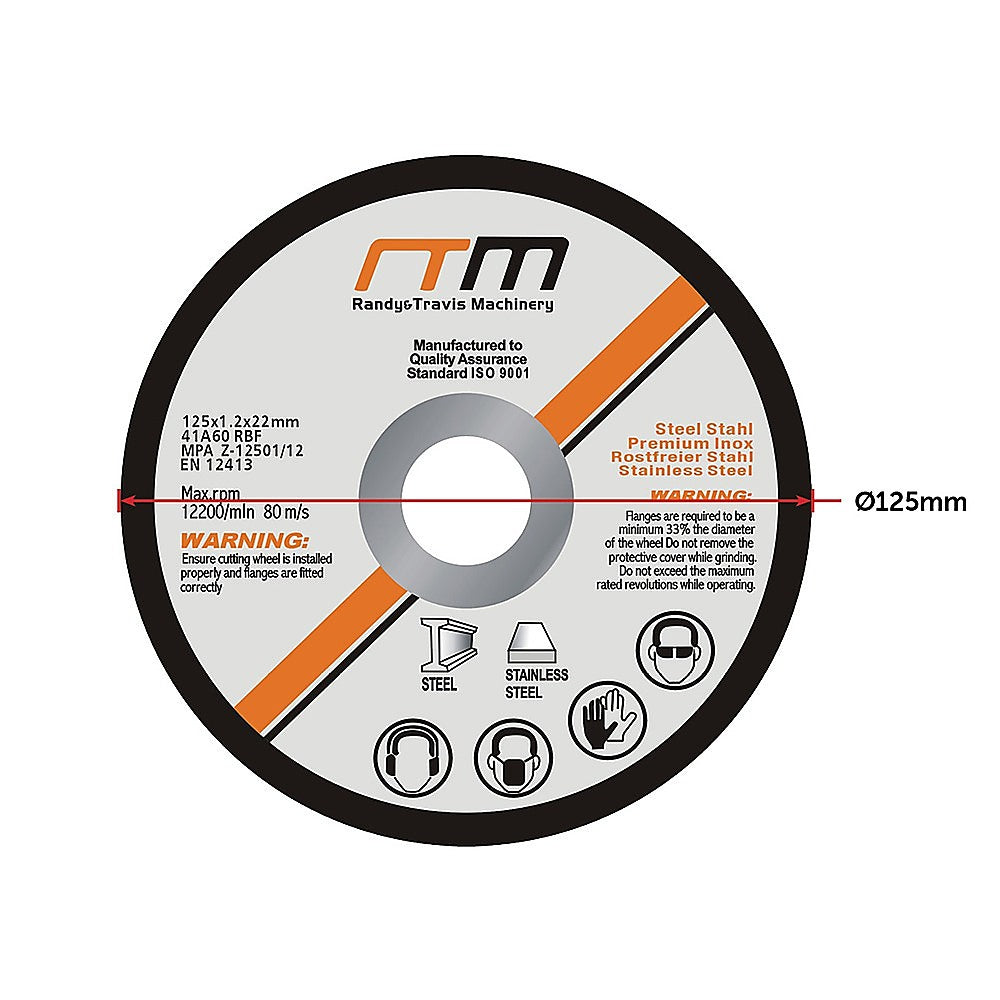 Extra-Tough 125mm 5" Cutting Disc Wheel for Metal x50