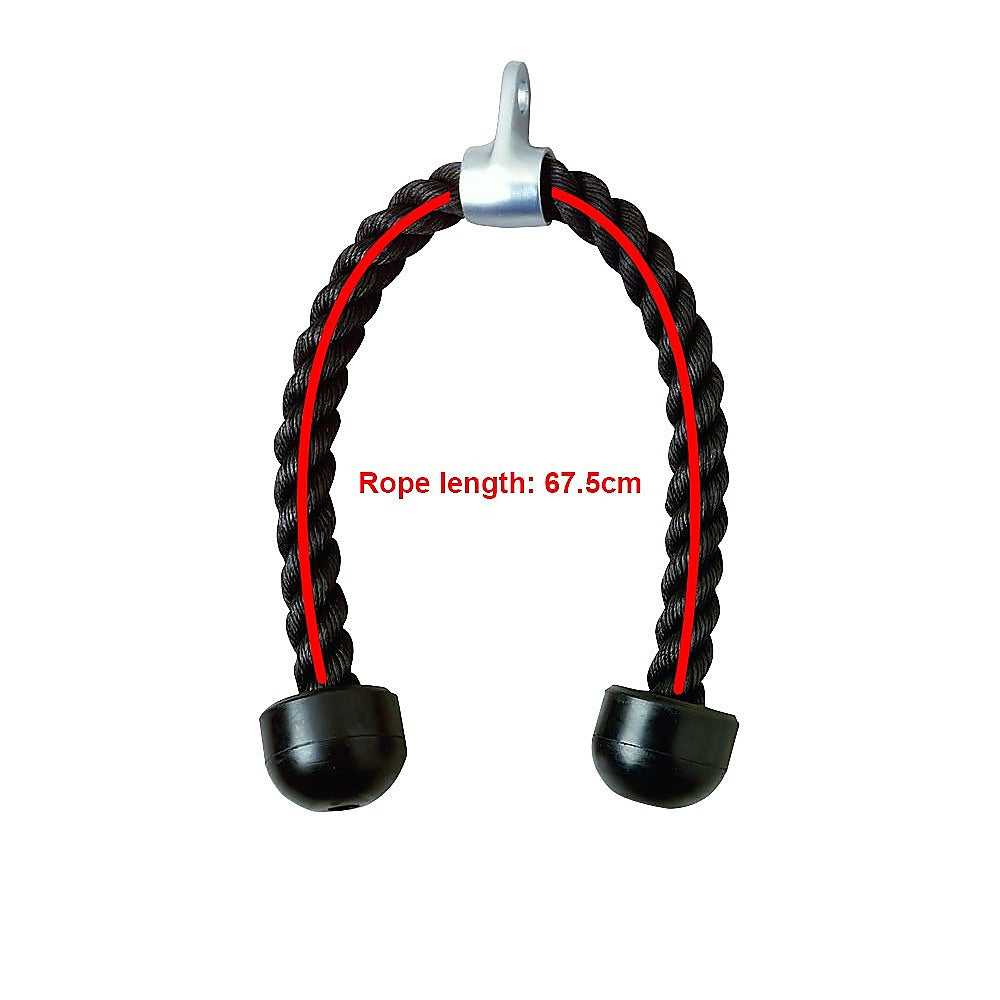 Durable Nylon Tricep Pulldown Rope with Steel Hook