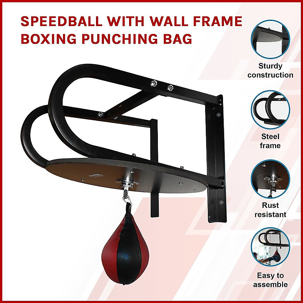 Durable PVC Speedball with Wall Frame Kit - 60cm Platform