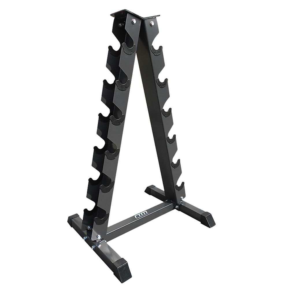 14-Gauge Steel Vertical Dumbbell Rack, 12 Slots, Chrome