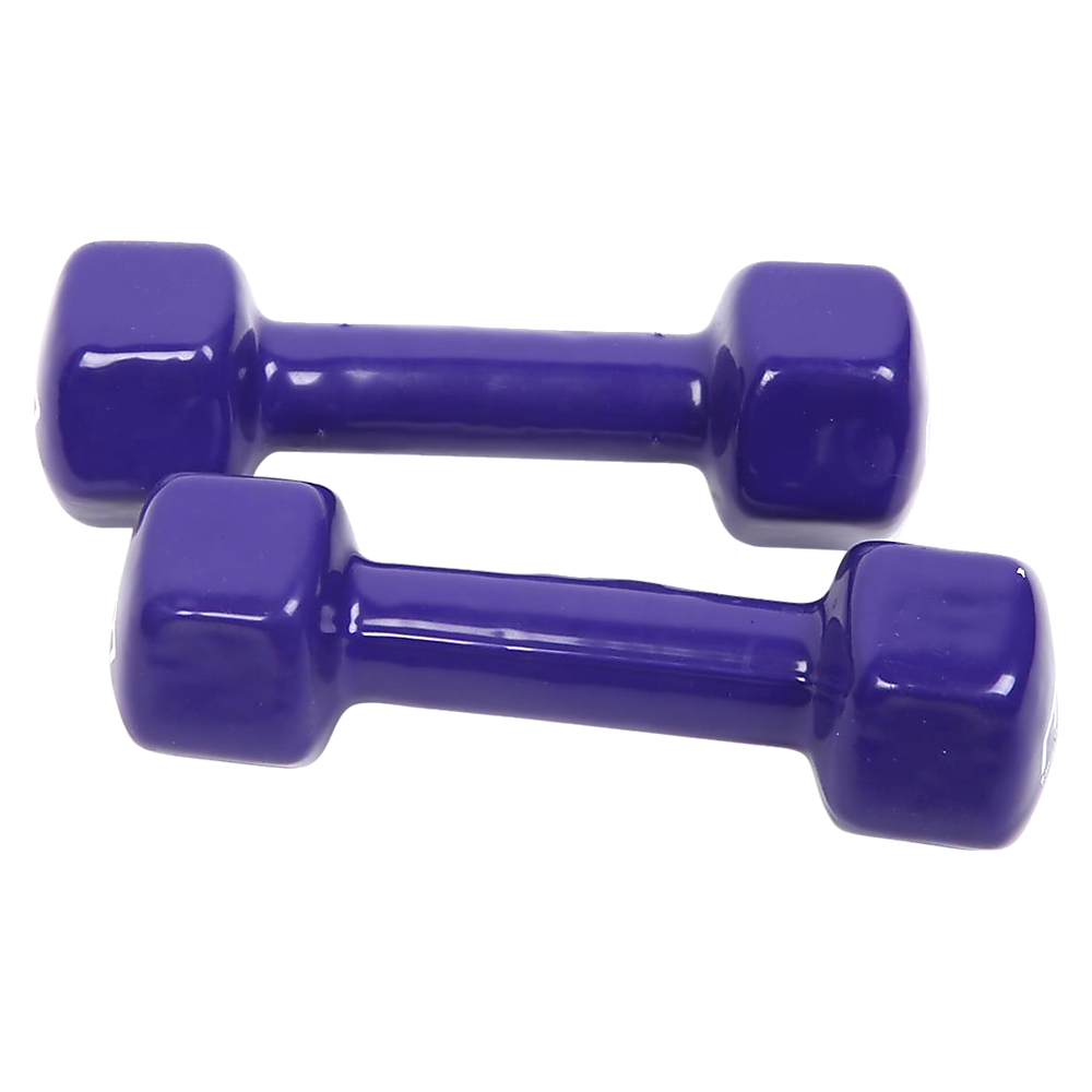 2kg Hex Dumbbells Pair PVC Coated Hand Weights