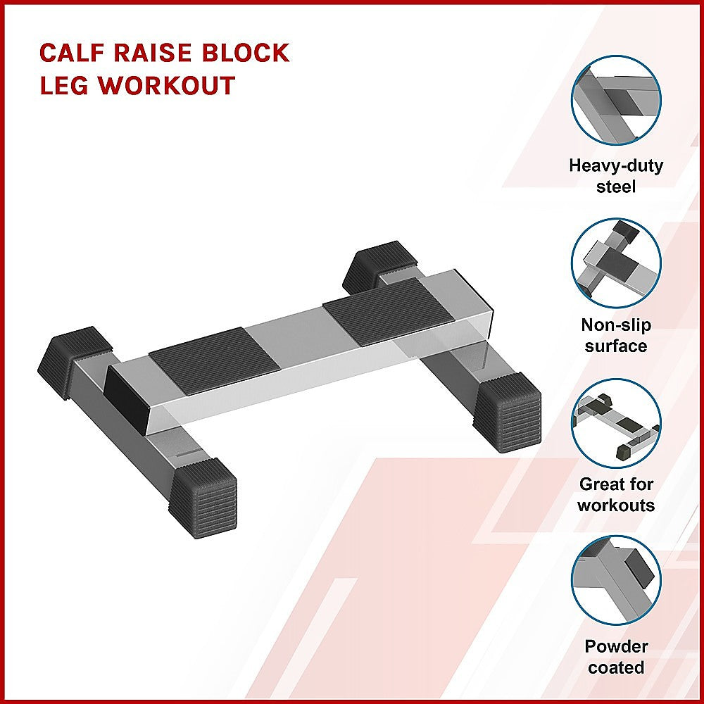 Heavy-Duty Non-Slip Steel Calf Raise Block for Workouts