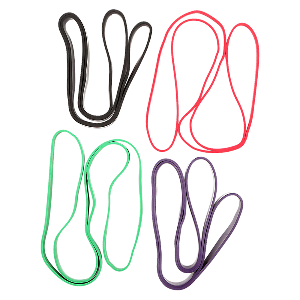 Durable Resistance Loop Band Set, Multi-Level Strength, 4 Pcs