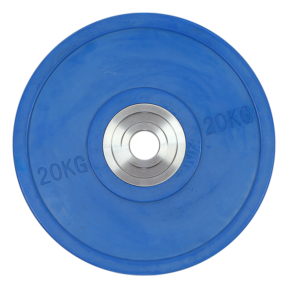 20kg Blue Rubber Bumper Weight Plate, Powerlifting, Durable