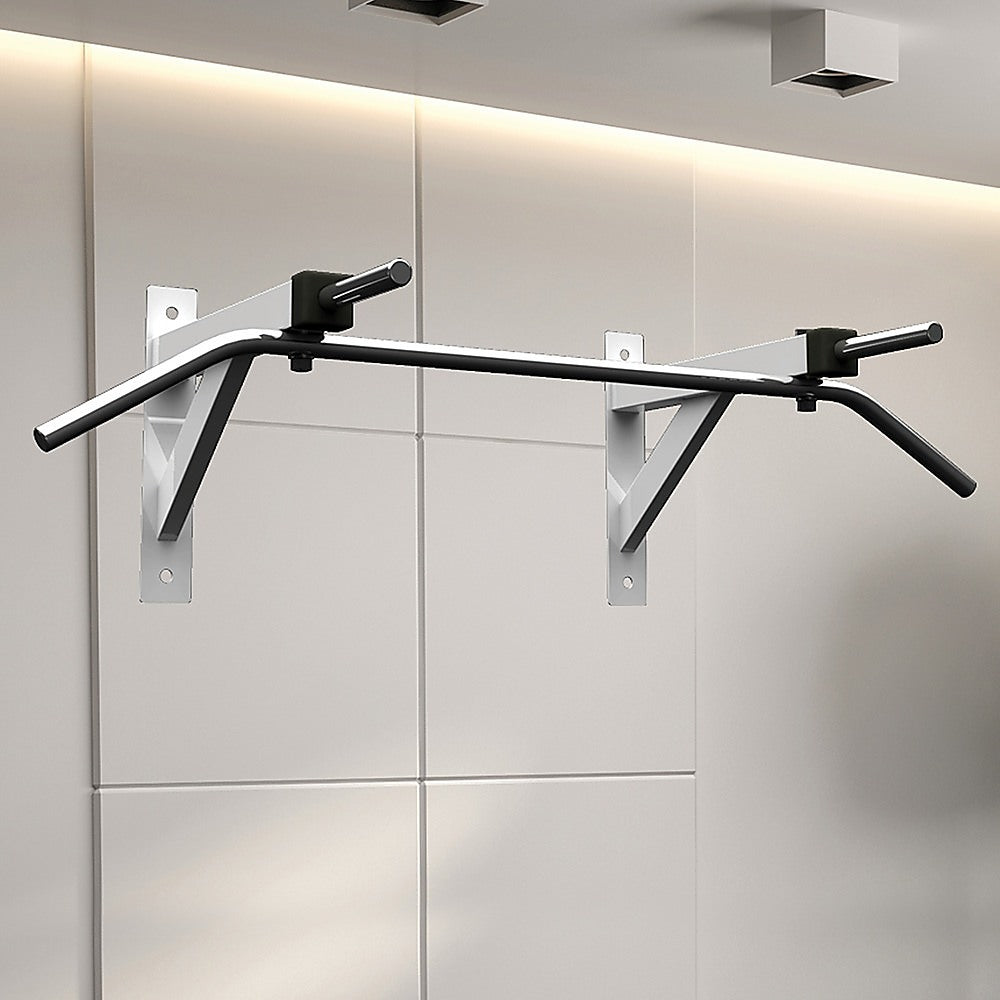 Heavy Duty Wall-Mounted Chin-Up Bar - Chrome, 300kg Capacity