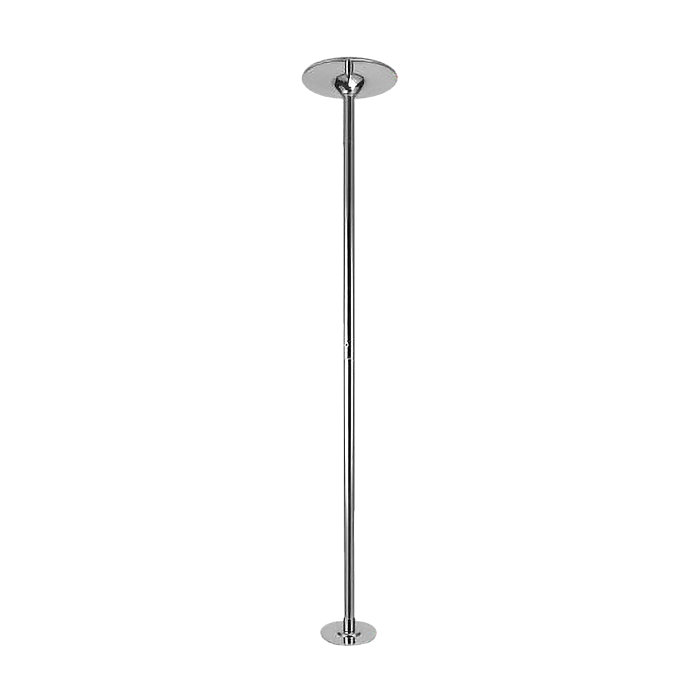 Height Adjustable Static & Spinning Dance Pole, Chrome Finish