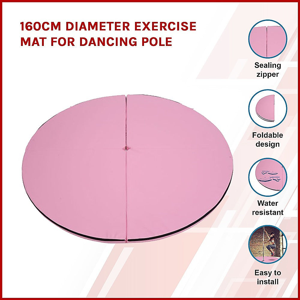 Water-Resistant 160cm Pole Dancing Exercise Mat, PU & EPE