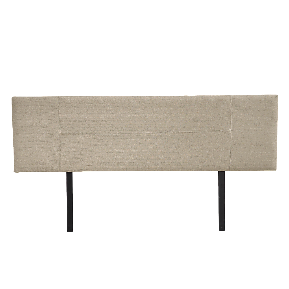 Linen Fabric King Bed Headboard Bedhead - Beige