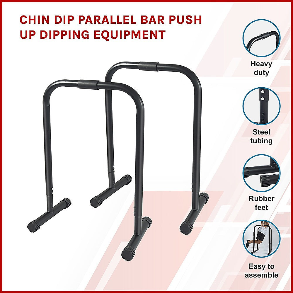 Portable Chin Dip Bar with Large Grips & 150kg Capacity