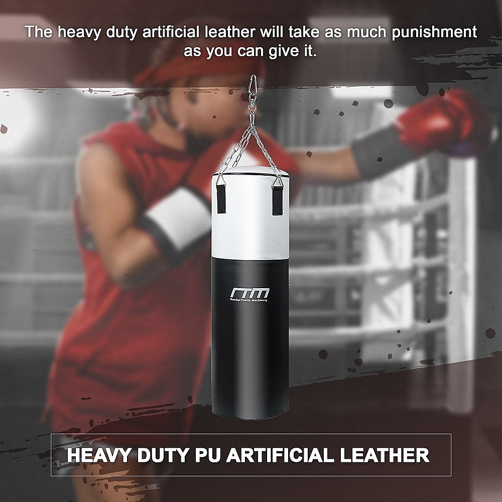 30kg Heavy Duty PU Leather Boxing Bag Solid Filled