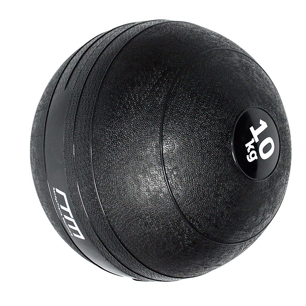 Durable 10kg No Bounce Slam Ball, Black for CrossFit, MMA