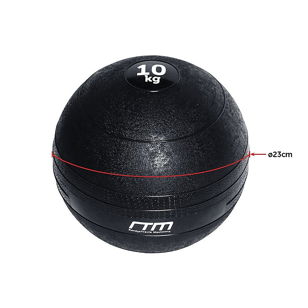 Durable 10kg No Bounce Slam Ball, Black for CrossFit, MMA