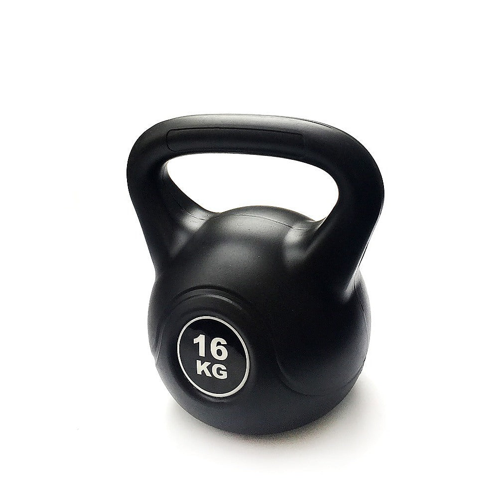 16kg Concrete Kettle Bell w/ Oversized Handle for Gym Training