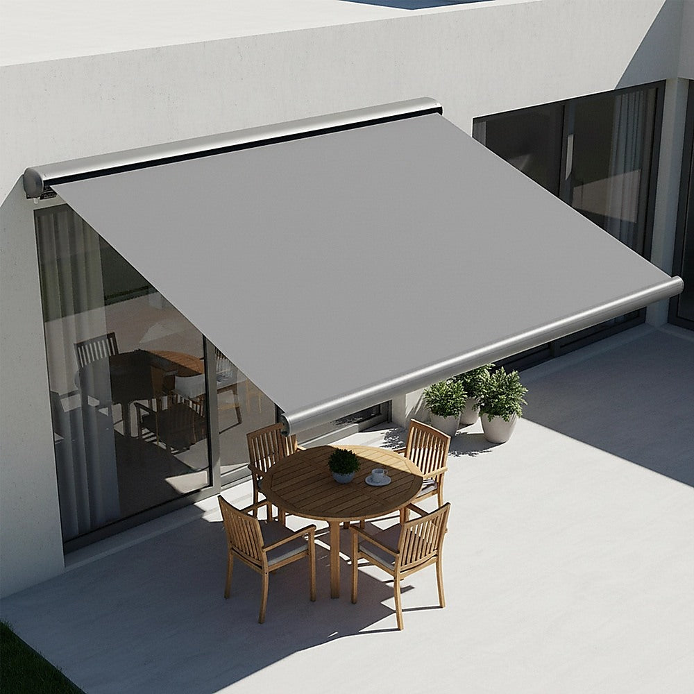 4.0m x 3.0m Retractable Folding Arm Awning Heavy Duty Full Cassette Motorised