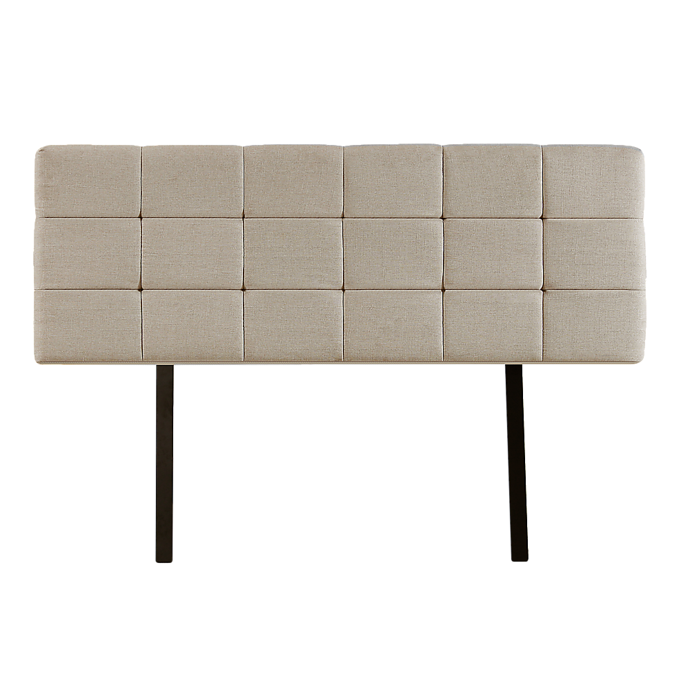 Customizable Linen Double Bed Deluxe Headboard - Beige