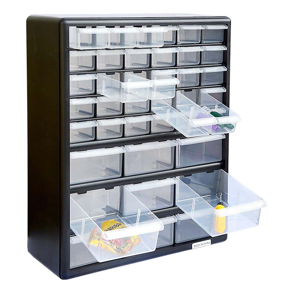 39 Clear Plastic Drawers Storage Cabinet Organizer