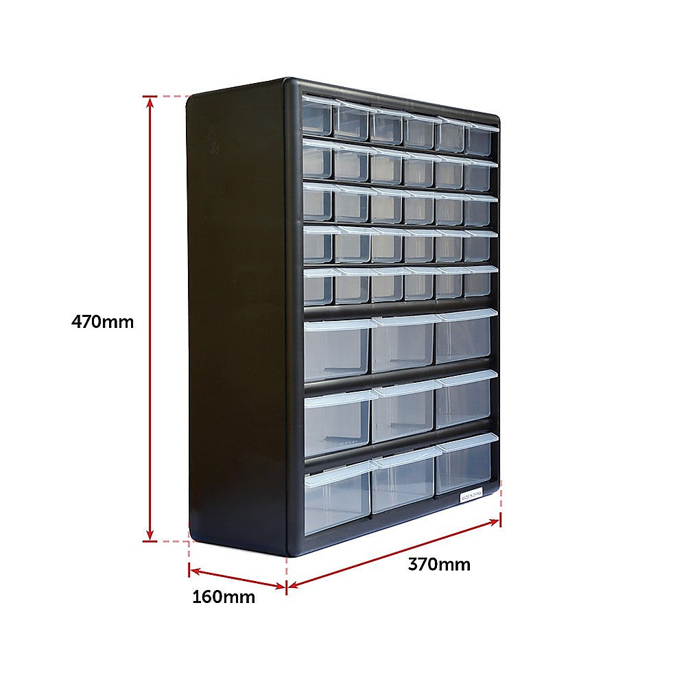 39 Clear Plastic Drawers Storage Cabinet Organizer