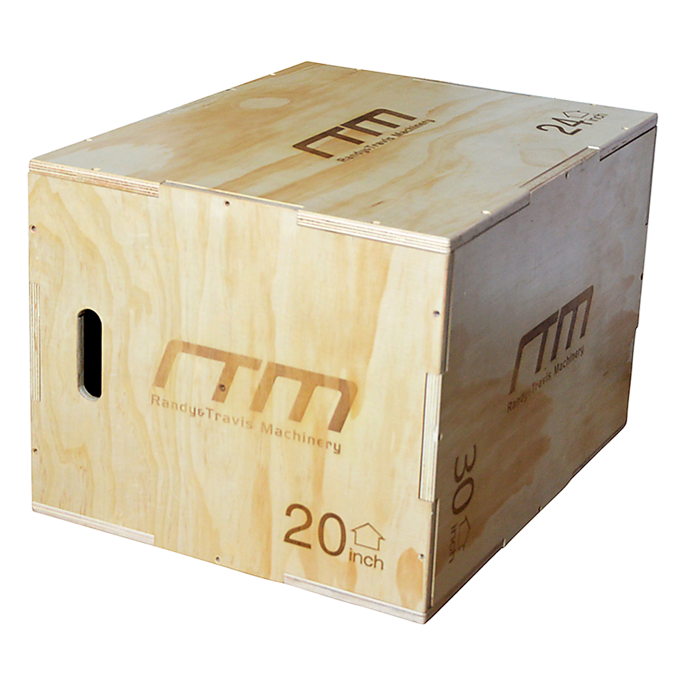 Sturdy 3-in-1 Wood Plyo Jump Box, Multi-Height Plyometric