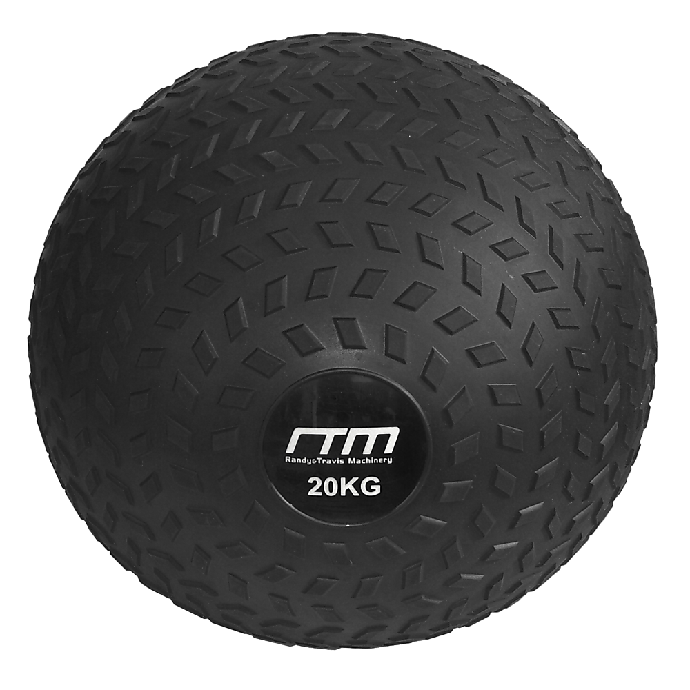 Non-Bounce 20kg Tyre Slam Ball, Textured Grip, Black