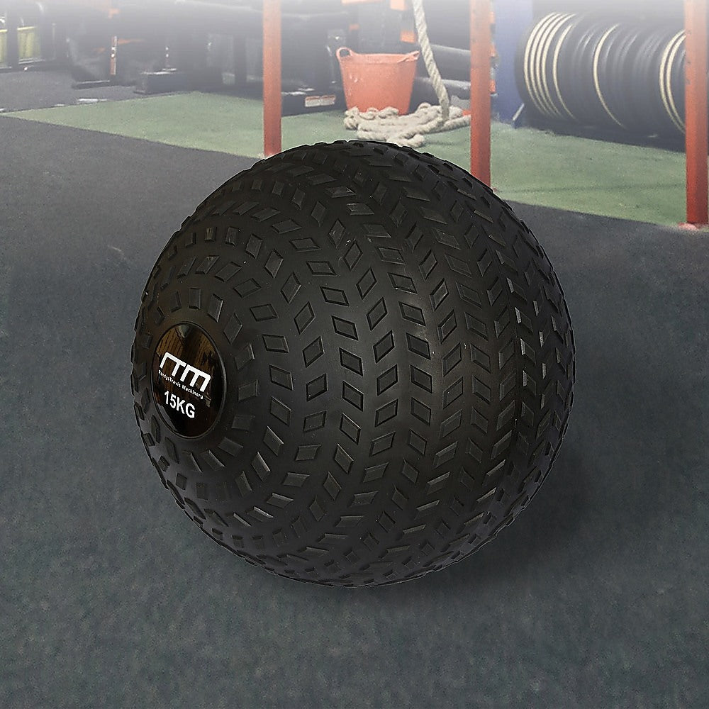 15kg Non-Bounce Tyre Slam Ball, Textured Grip Medicine Ball