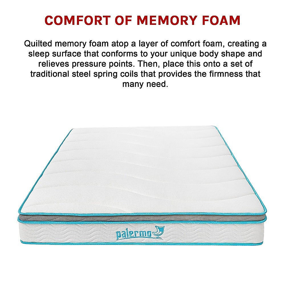 Medium Firm 20cm Hybrid Memory Foam and Spring Double Mattress