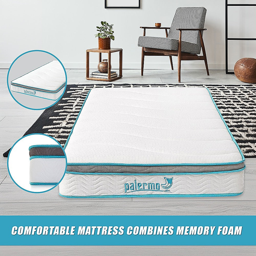 Medium-Firm Memory Foam Hybrid Mattress, King Single - Palermo