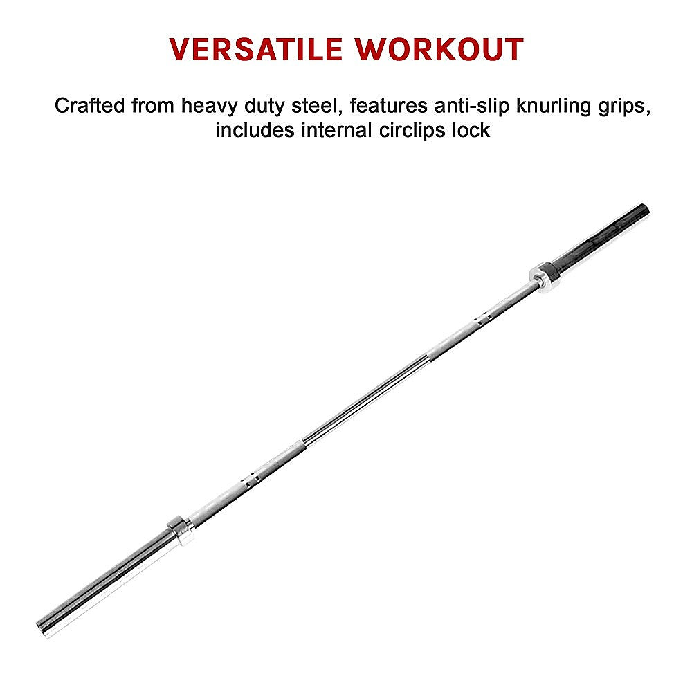 20kg Olympic Barbell, 700lbs Rating, Chrome Coating