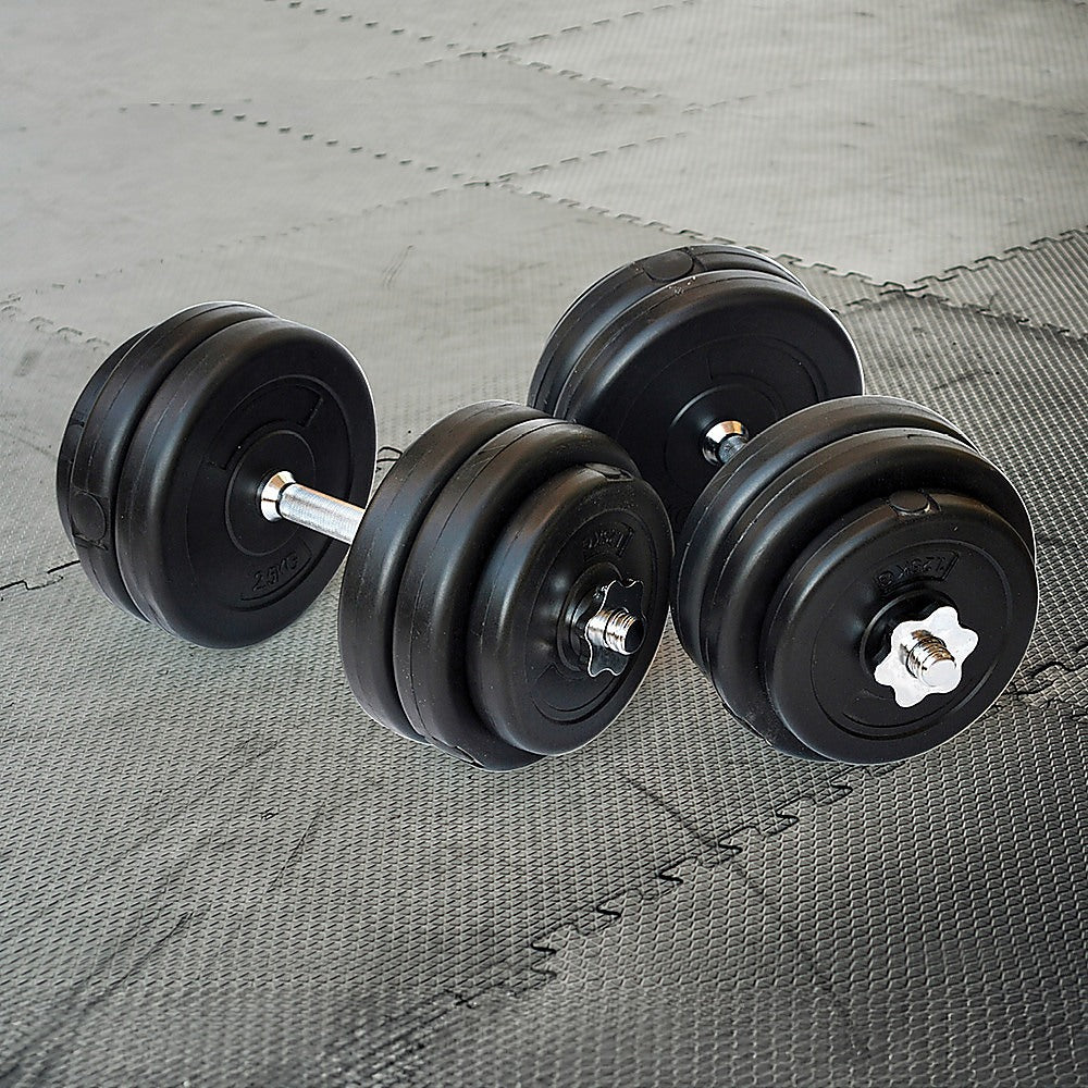 Adjustable 30KG Dumbbell Weight Set, Non-Slip Steel, 12 Plates