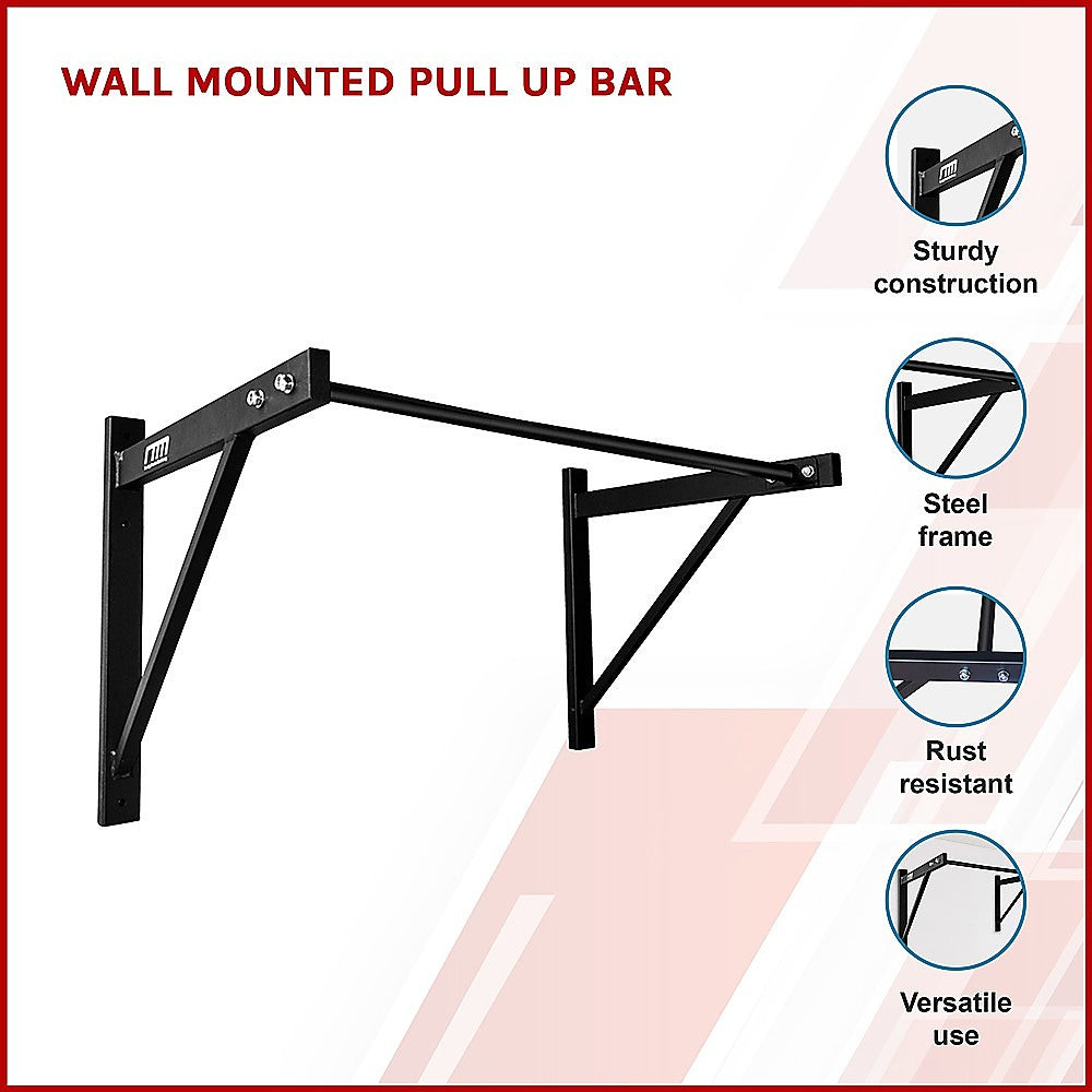 Heavy-Duty Wall Mounted Pull Up Bar, 500+ lbs Capacity