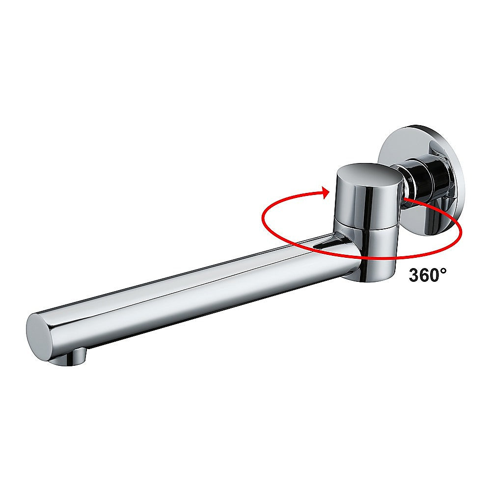 241.5mm Chrome Brass Swivel Bath Safety Spout