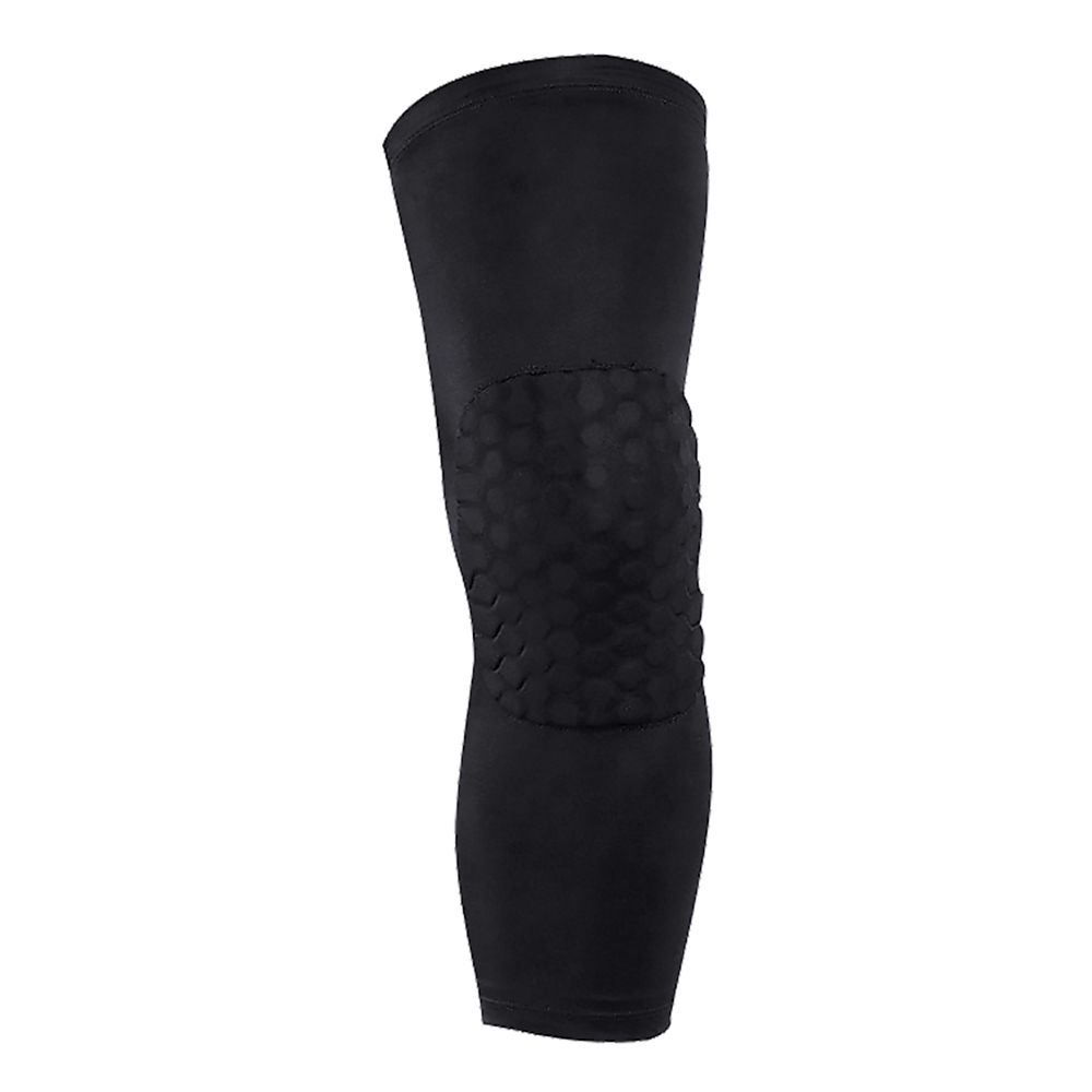 Compression Knee Sleeve Guard, Extended Length, Black