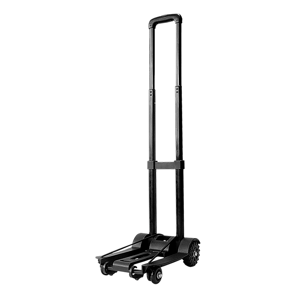 Collapsible 70Kg Hand Trolley with Swivel Wheels, Black