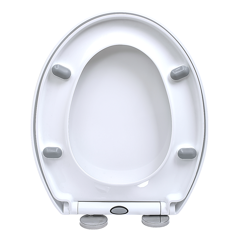 Soft Close Thermoset Toilet Seat, Easy Release, White, Heavy Duty