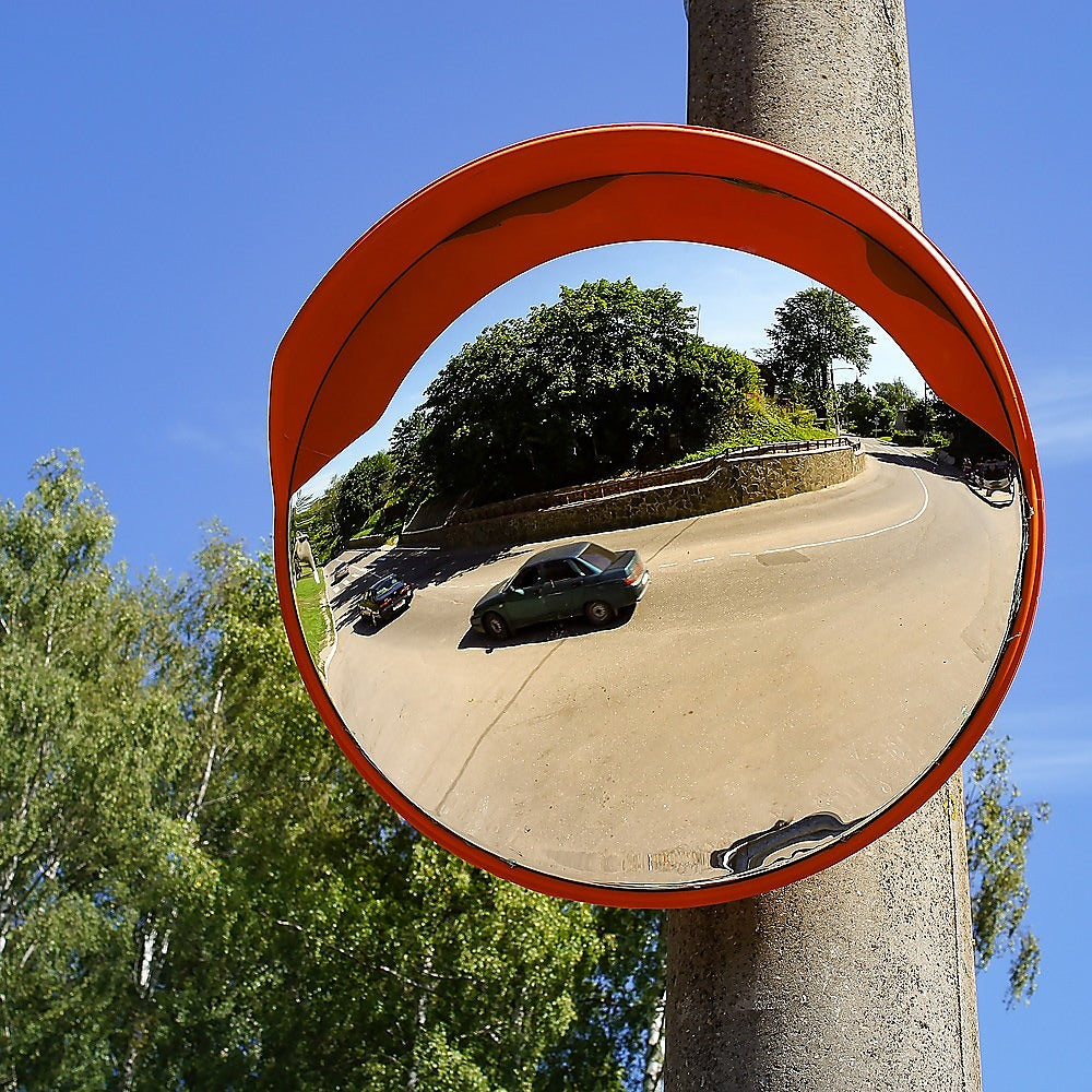 60cm Convex Wide Angle Safety Blind Spot Mirror with Rain Hood