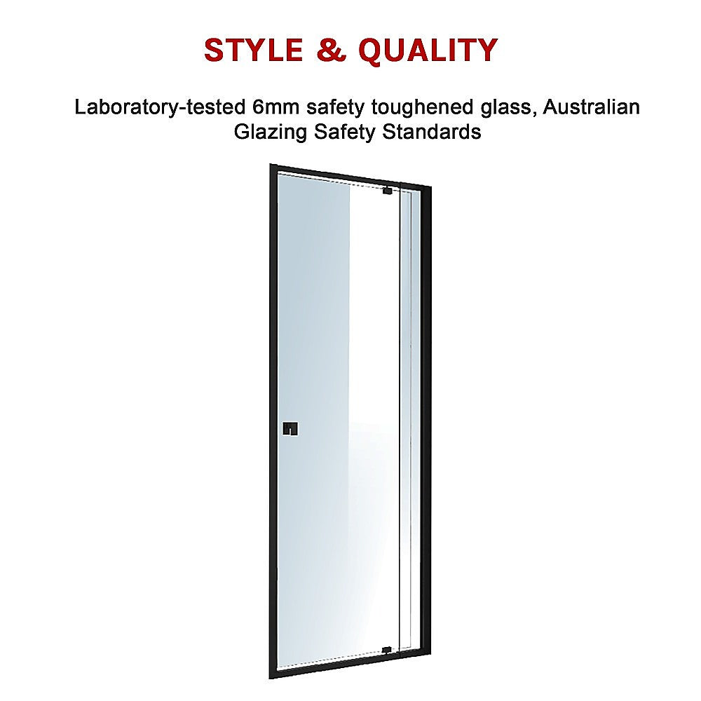 Adjustable Semi Frameless Shower Screen 74 82 x 195cm Australian Safety Glass