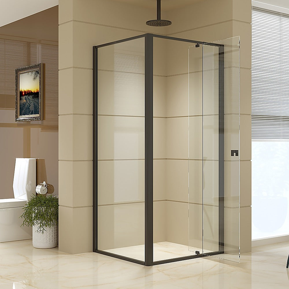 Semi Frameless Shower Screen 74 82 x 195cm & 98 101 x 195cm Side AS/NZS Glass