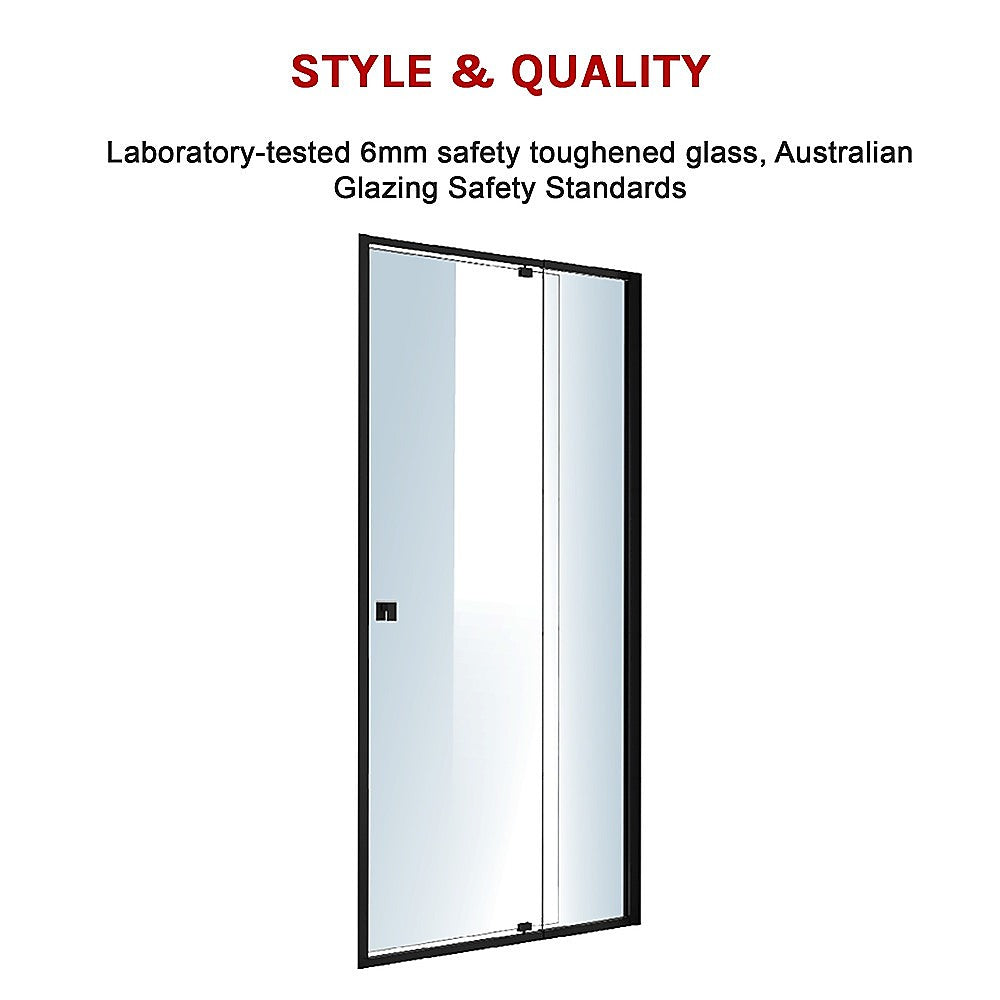 Adjustable Semi Frameless Shower Screen 98 106 x 195cm Australian Safety Glass