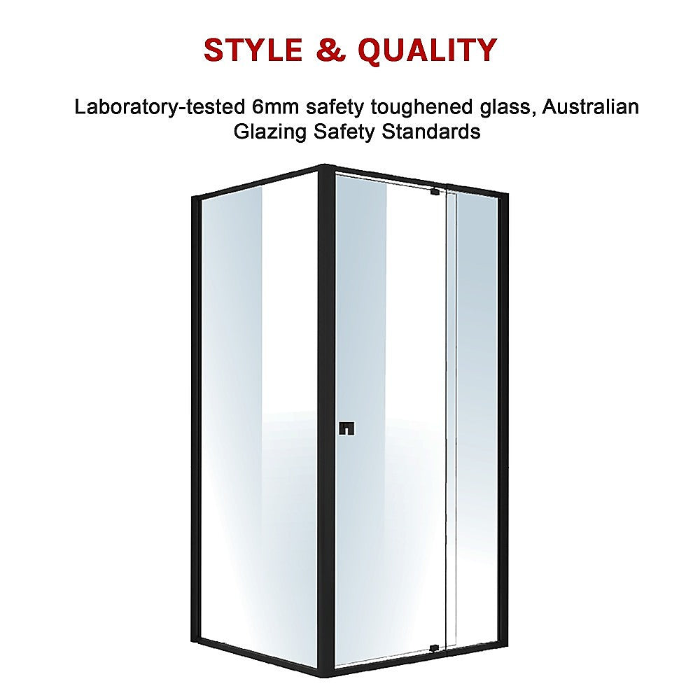 Semi Frameless Shower Screen 98 106 x 195cm & 89 92 x 195cm Side AS/NZS Glass